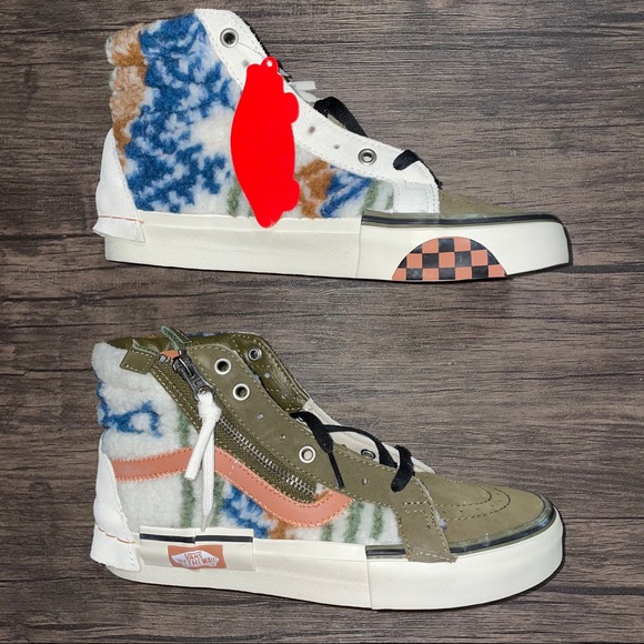 VANS MIXED TEXTILE SK8-HI REISSUE CAP SHOES - Picture 8 of 11